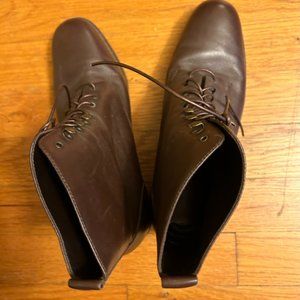Sam & Libby Brown Leather Lace-up Booties sz. 7 1/2